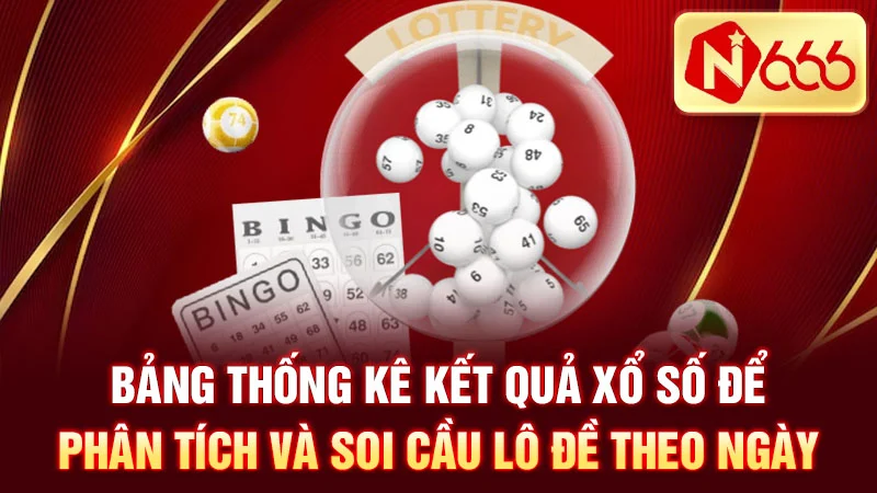 Bảng thống kê kết quả xổ số để phân tích và soi cầu lô đề theo ngày.